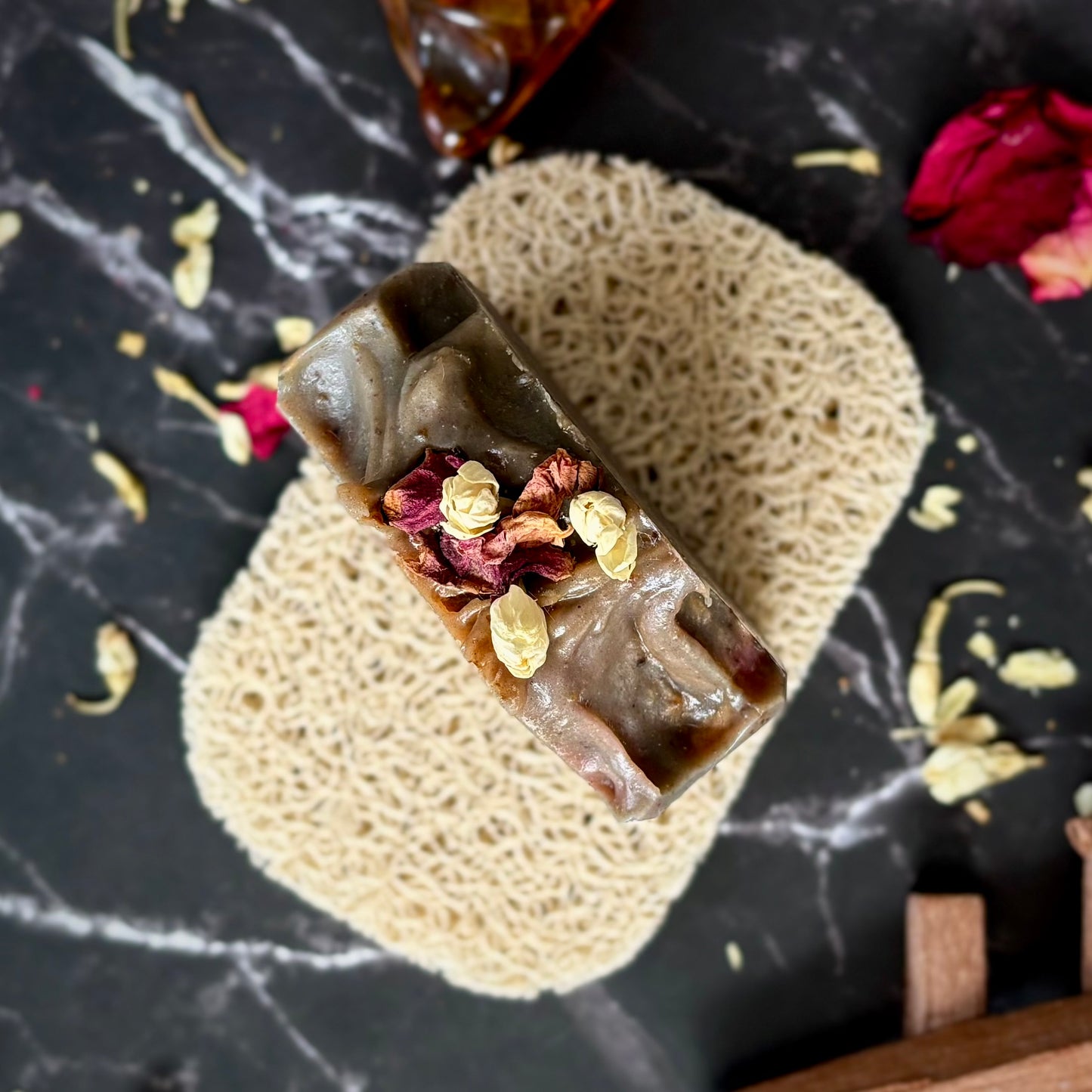 Handcrafted Artisan Soap, Handmade Natural Face Cleansing Bar, BLACK ORCHID & AMBER   Luxury Scented Body Soap